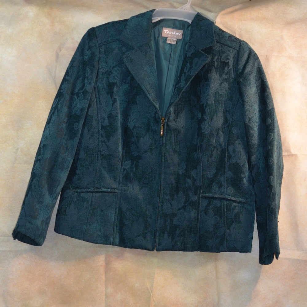 Tan Jay Teal Blue Jacket SZ 10P